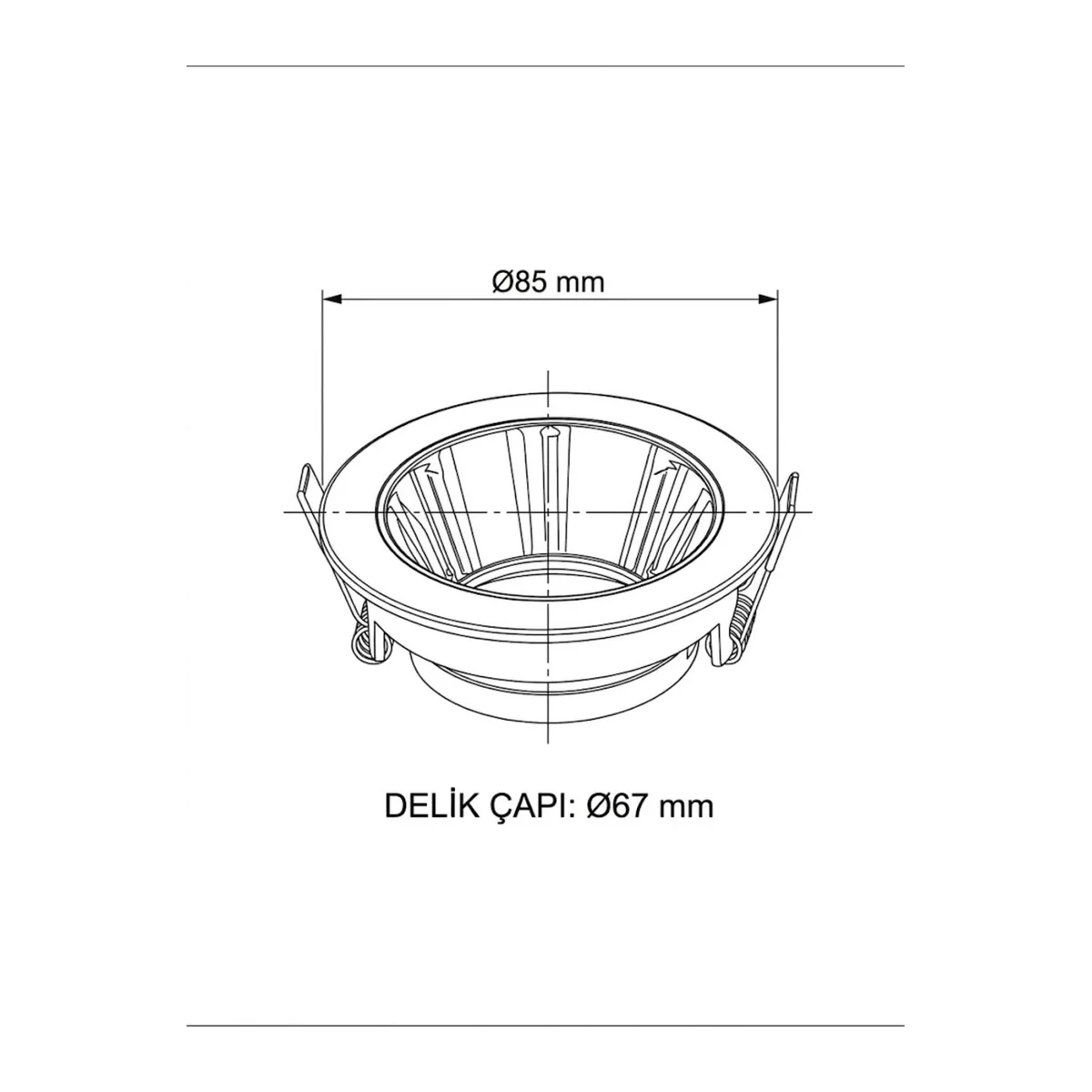 Beyaz Yuvarlak Çerçeve Krom Reflektör Sıva Altı Spot LED Spotlight Metal Gövde GU10 Duy - Görsel 2