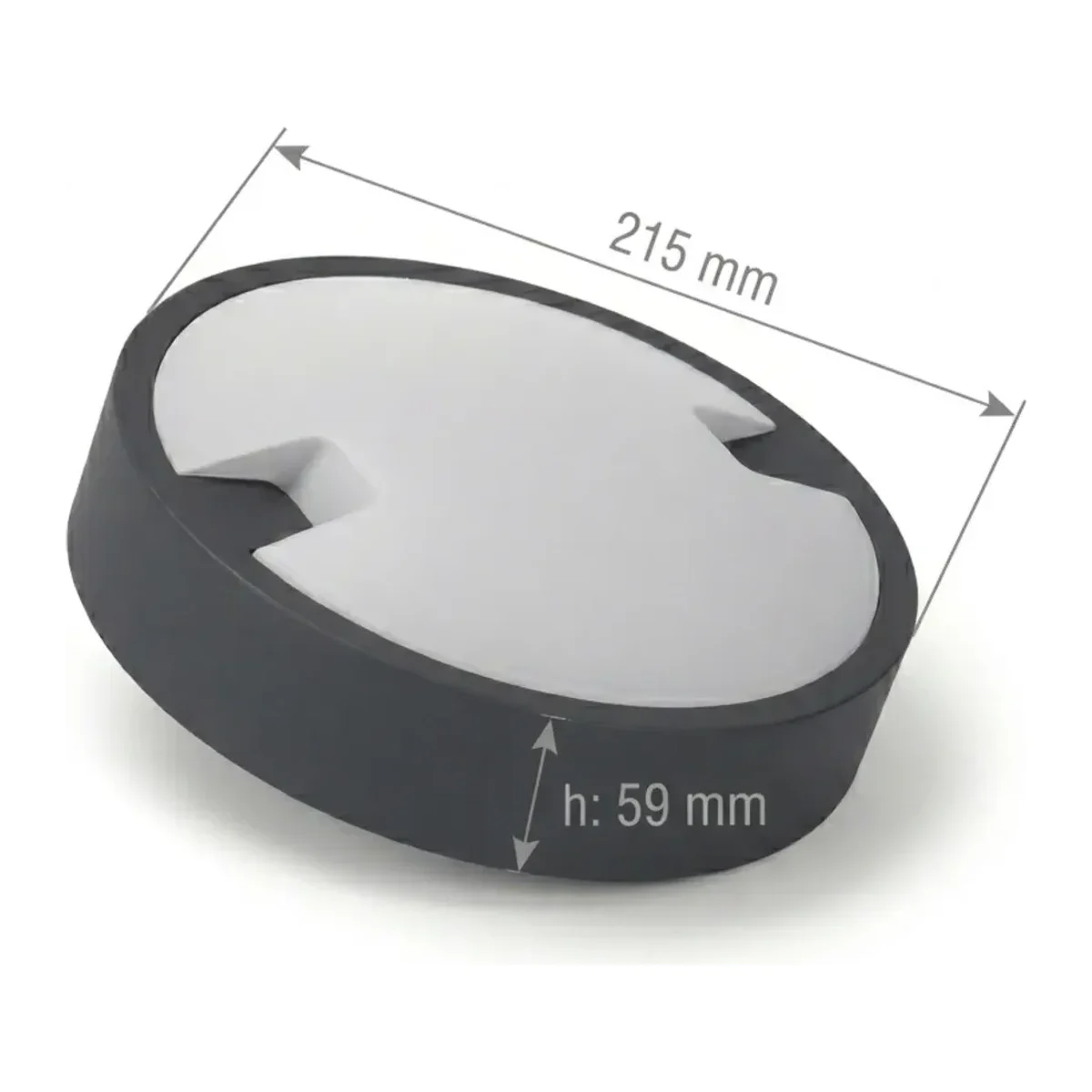 18W LED Oval Duvar ve Tavan Armatürü 6500K (AT10-71831) - Görsel 3
