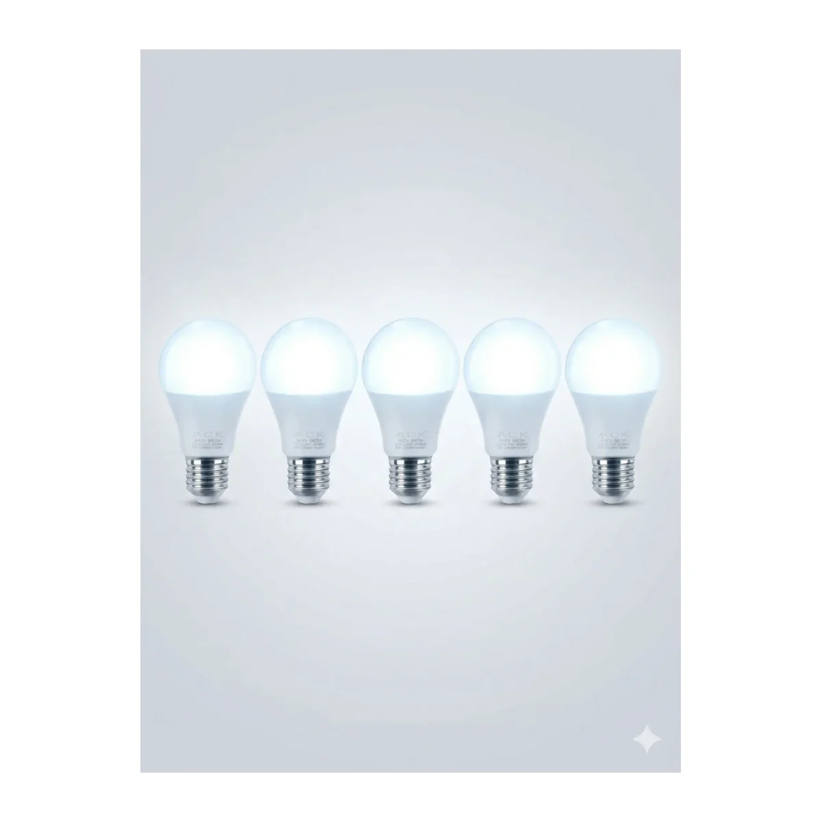 LED Ampul 9W E27 A60 BEYAZ 6500K 5 Adet