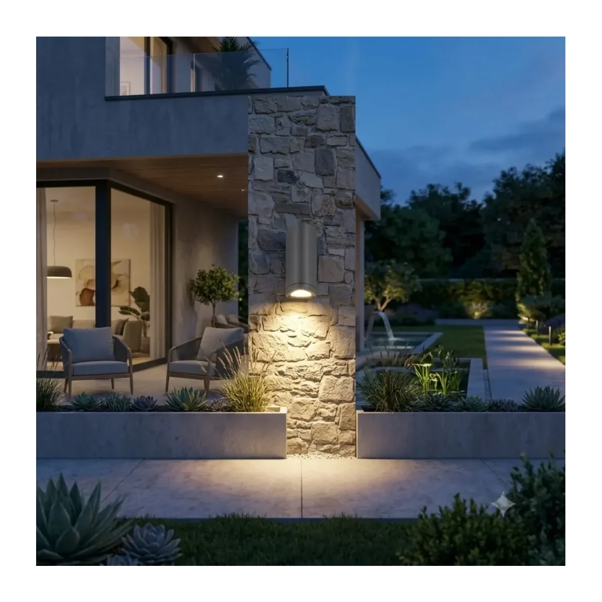 SIRIUS-A 3000K LED BAHÇE APLIGI 1x5W IP54 ALİMUNYUM KASA - Görsel 2