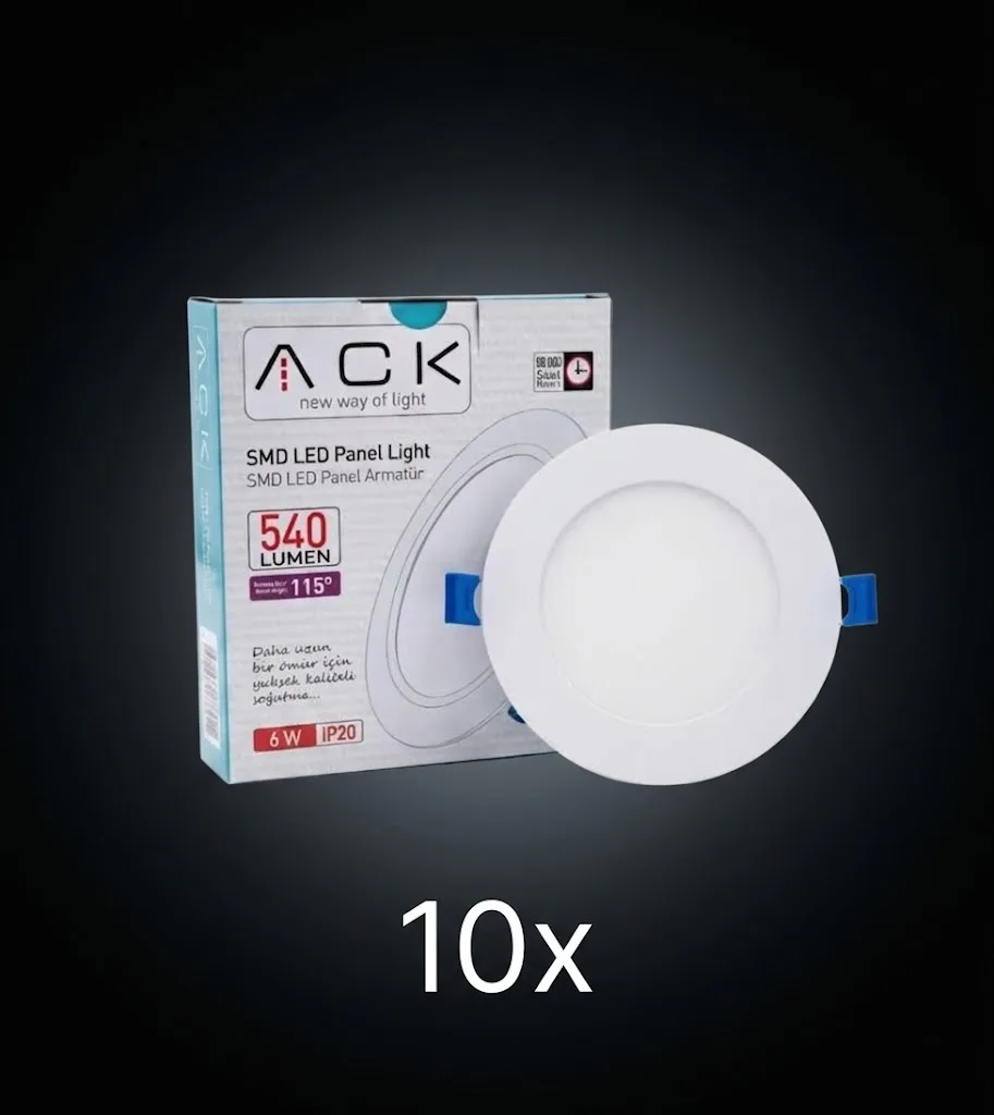 6W Sıva Altı Led Panel 3200K 10 ADET