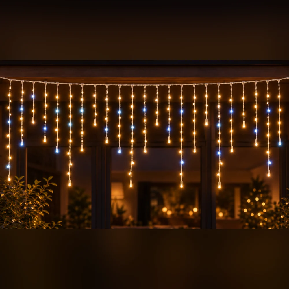 LED Saçak 120 LED 3 m IP65 Çakarlı – Gün Işığı, Beyaz Kablo