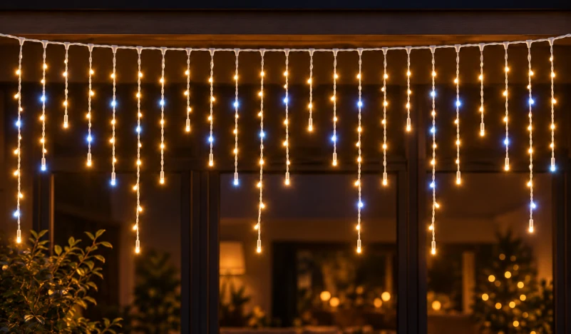 LED Saçak 144 LED 2 m IP65 Çakarlı – Gün Işığı, Beyaz Kablo - Görsel 2