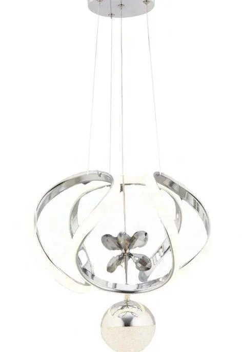 Bige Led 3 Renk Gümüş Lüx Modern Avize