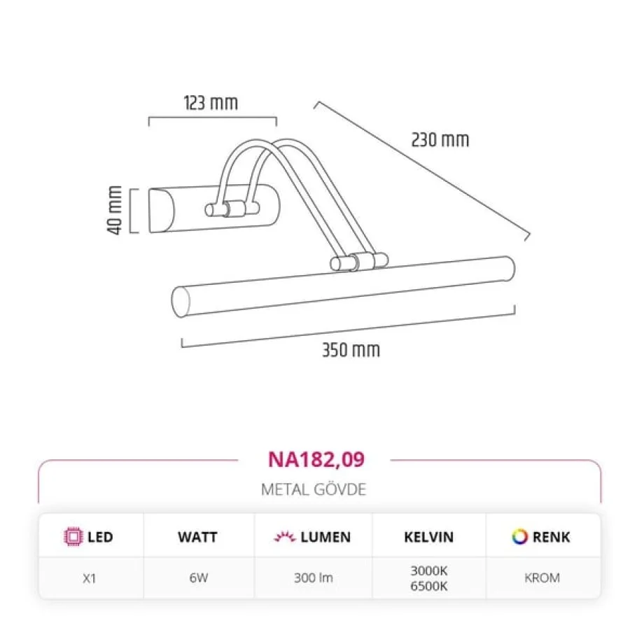 Dekoratif Krom Aplik NA182 - Görsel 2