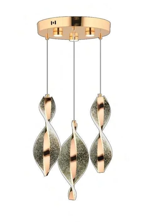 Mars 3’lü Gold Ledli Modern Lüx Avize