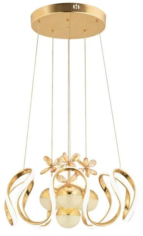 Mina Gold 3+1 Ledli 3 Renk Kristal Taşlı Avize