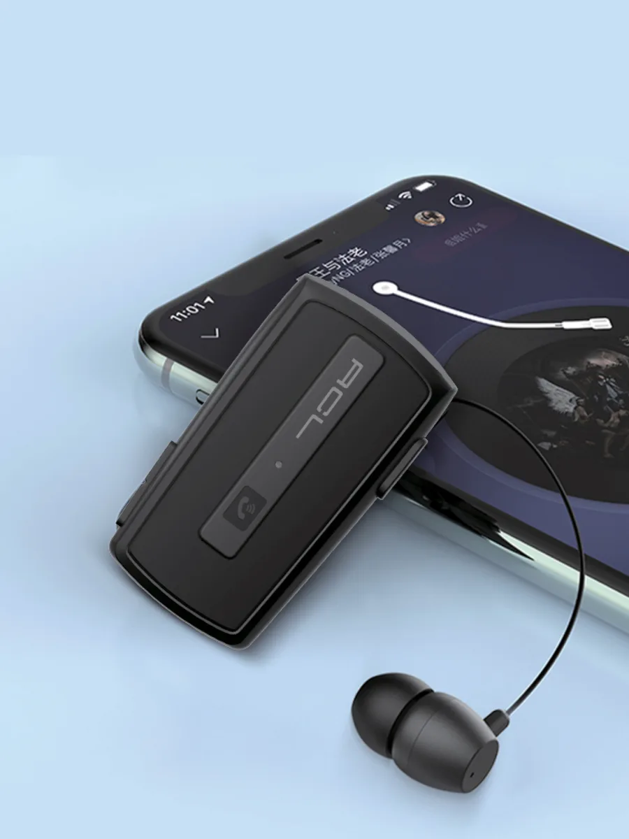 ACL ACB-72 Geri Çekilebilir Makaralı ve Klipsli Bluetooth 5.4 Kablosuz Kulaklık – Titreşimli Uyarı ve 18 Saat Pil Ömrü - Görsel 2