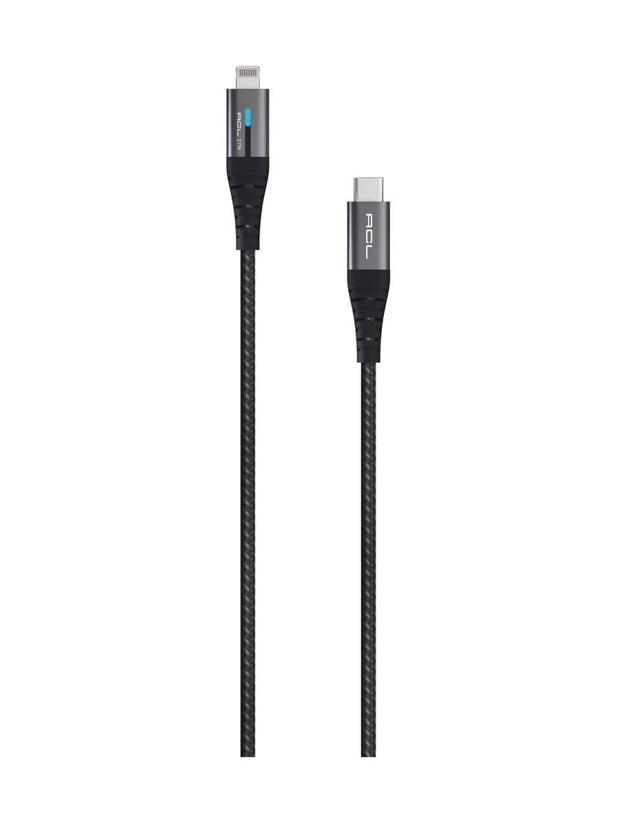 ACL ACK-105 2M LED Göstergeli 27W USB-C to Lightning Örgü Şarj ve Veri Kablosu (3A) - Görsel 3