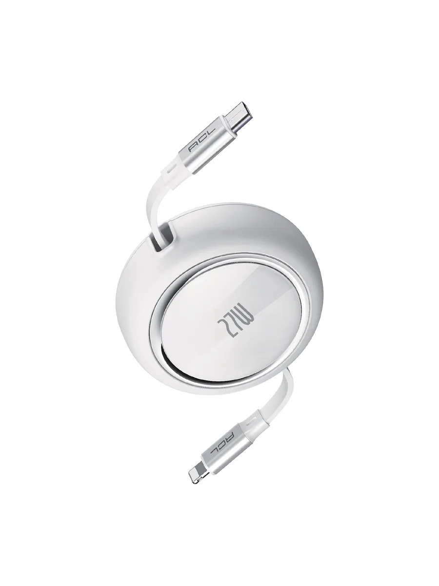 ACL ACK-121 PD 27W Ultra Hızlı Geri Çekilebilir USB-C to Lightning Şarj Kablosu (1 Metre) - Görsel 2