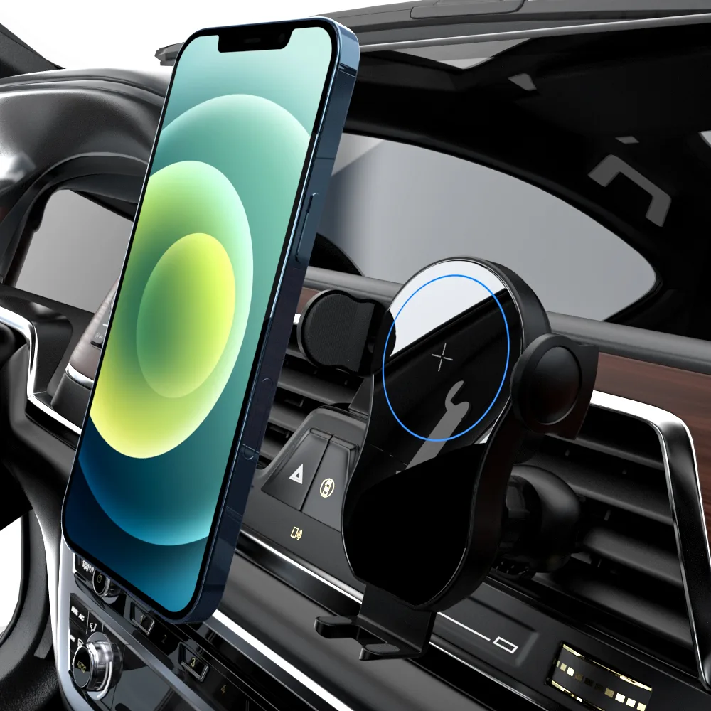 ACL AW7 15W Kablosuz Şarjlı Otomatik Sensörlü Araç Telefon Tutucu – Izgara Tipi ve 360° Dönebilen Başlık - Görsel 2