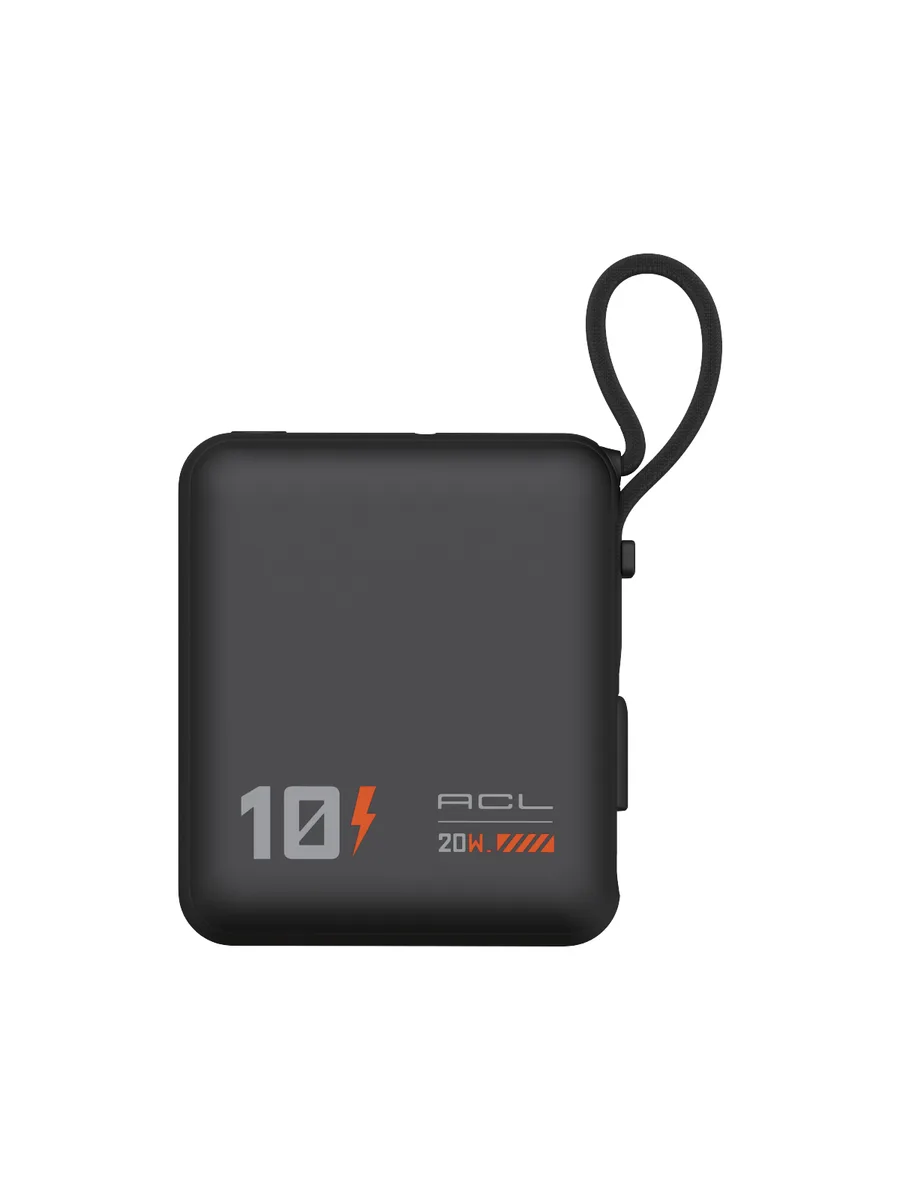 ACL PW-137 10000 mAh 20W PD Hızlı Şarj Powerbank – Dahili Type-C Kablolu ve Askı Aparatlı Mini Güç Kaynağı - Görsel 2