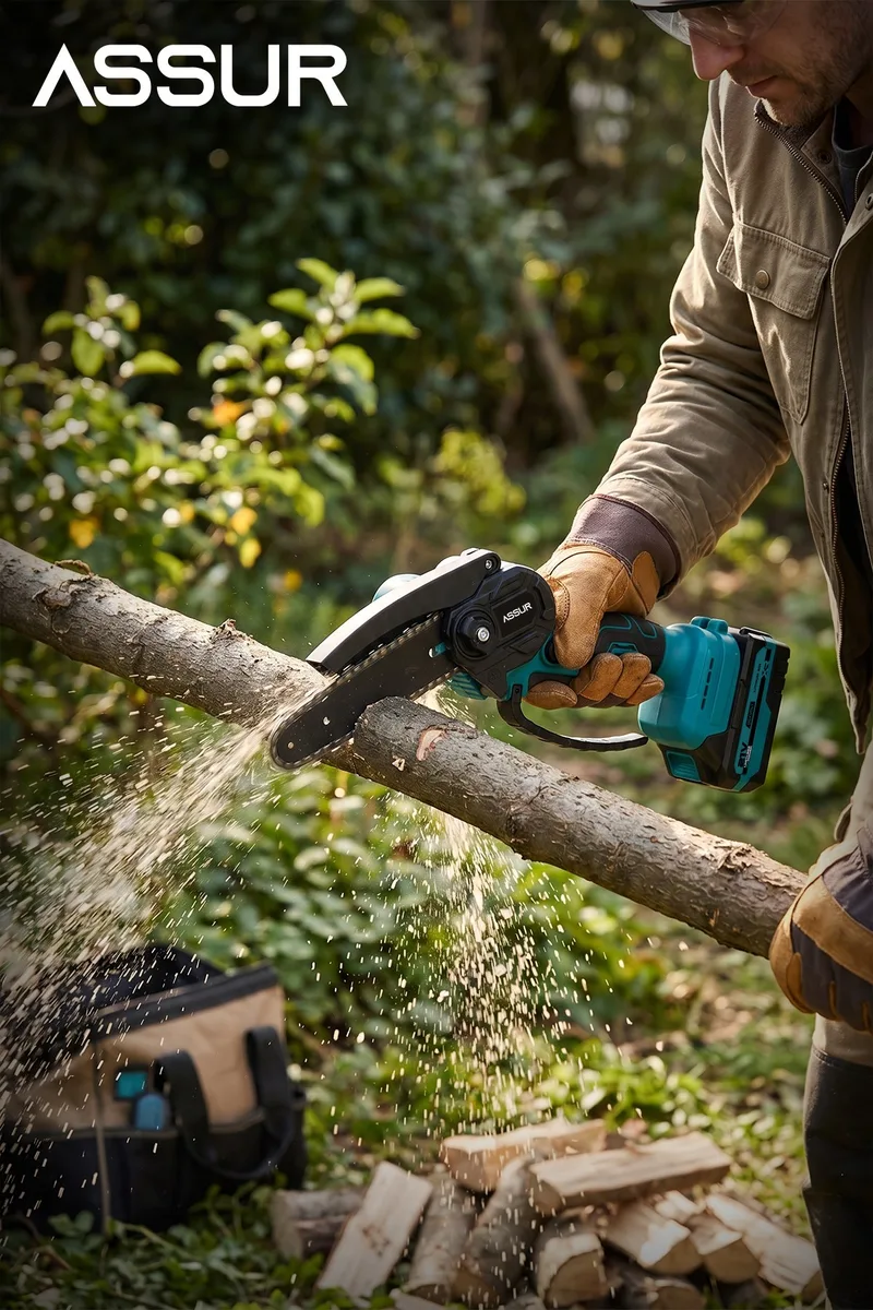 Assur 21V 4'lü Akülü Budama Seti | Budama Testeresi + Budama Makası + Hava Üfleyici +Teleskopik Kol - Görsel 3