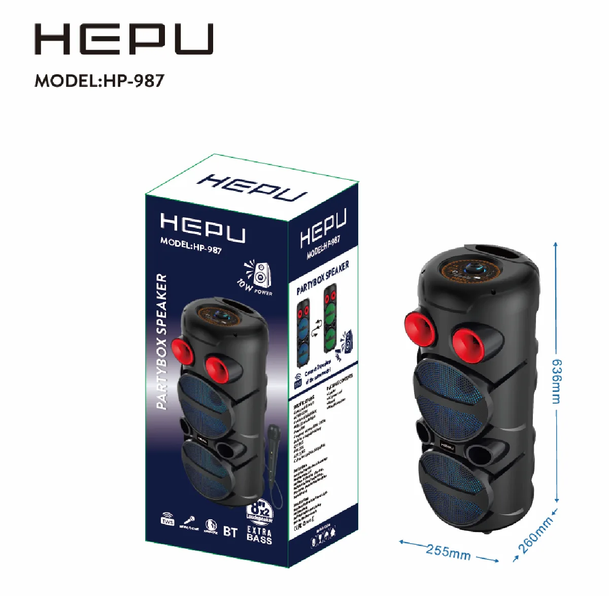 HEPU 10 WATT MÜZİK ÇALAR HP-987