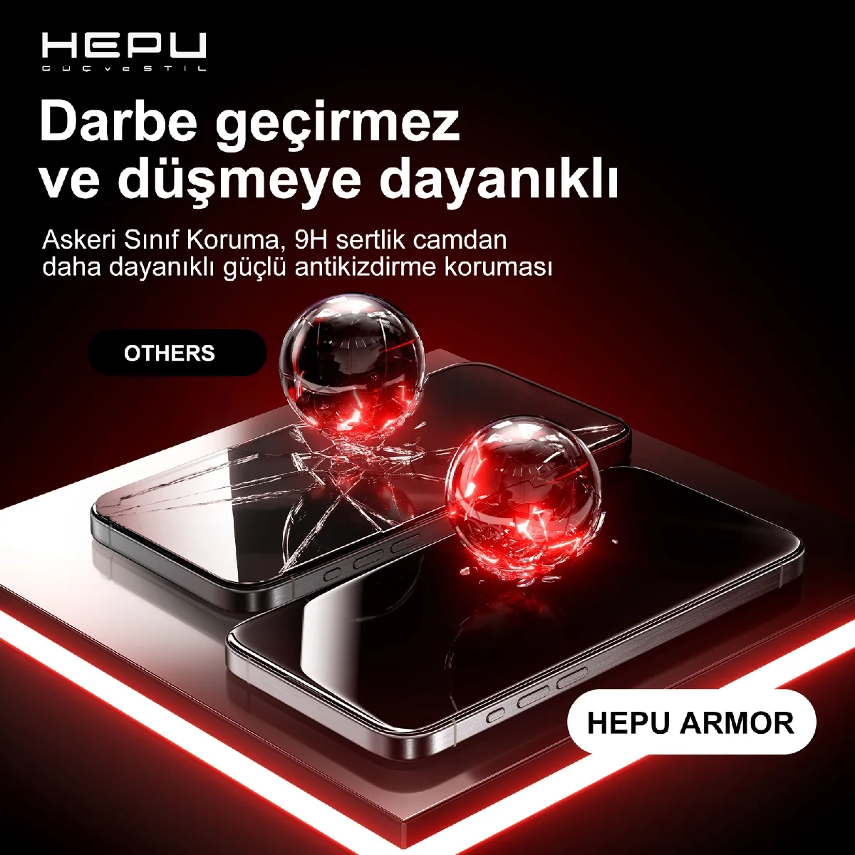 HEPU ARMOR Series Privacy Cam Ekran Koruyucu – iPhone 13 / 13 Pro / 14 / 16e Uyumlu - Görsel 7