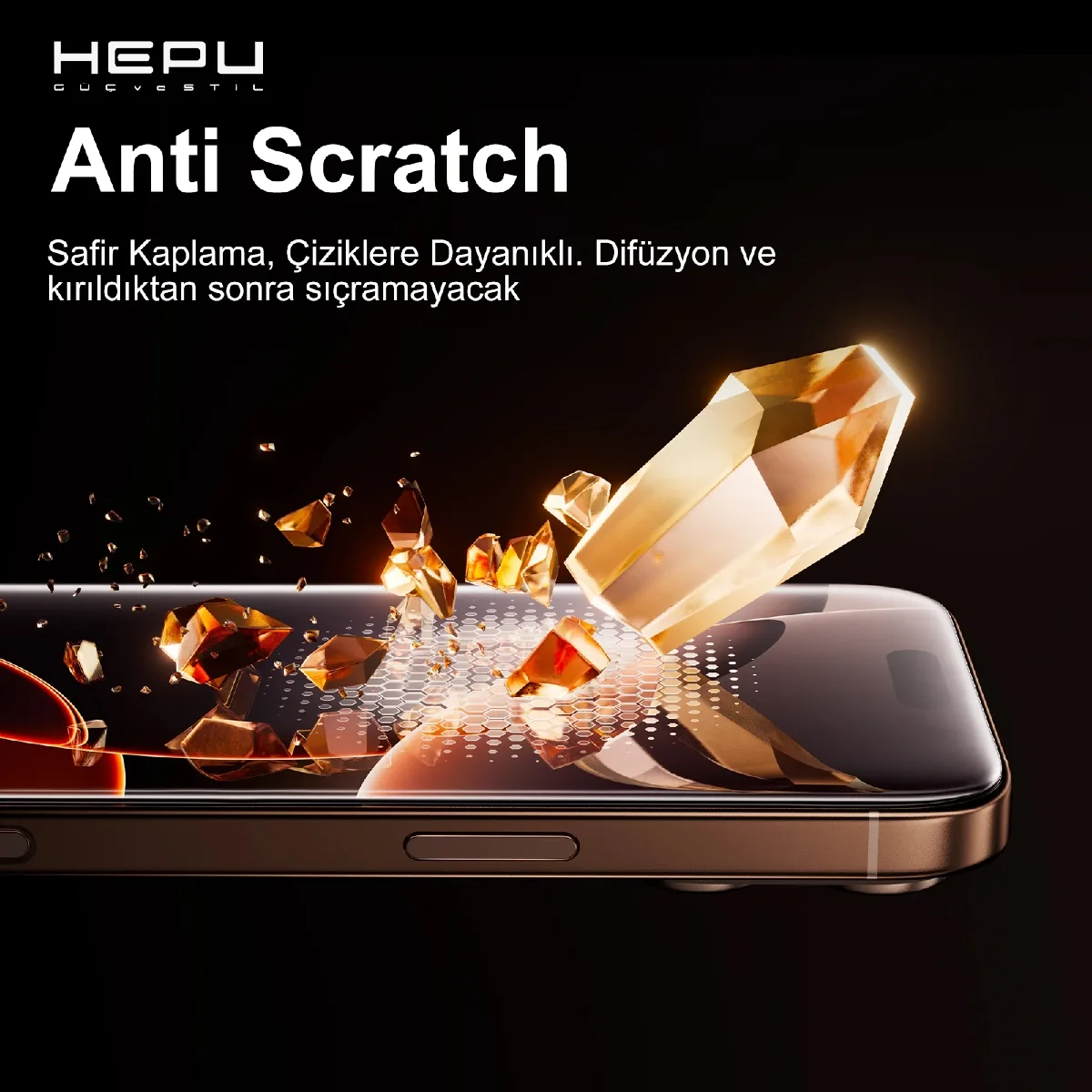 HEPU ARMOR Series Privacy Cam Ekran Koruyucu – iPhone 14 Pro Max Uyumlu - Görsel 5