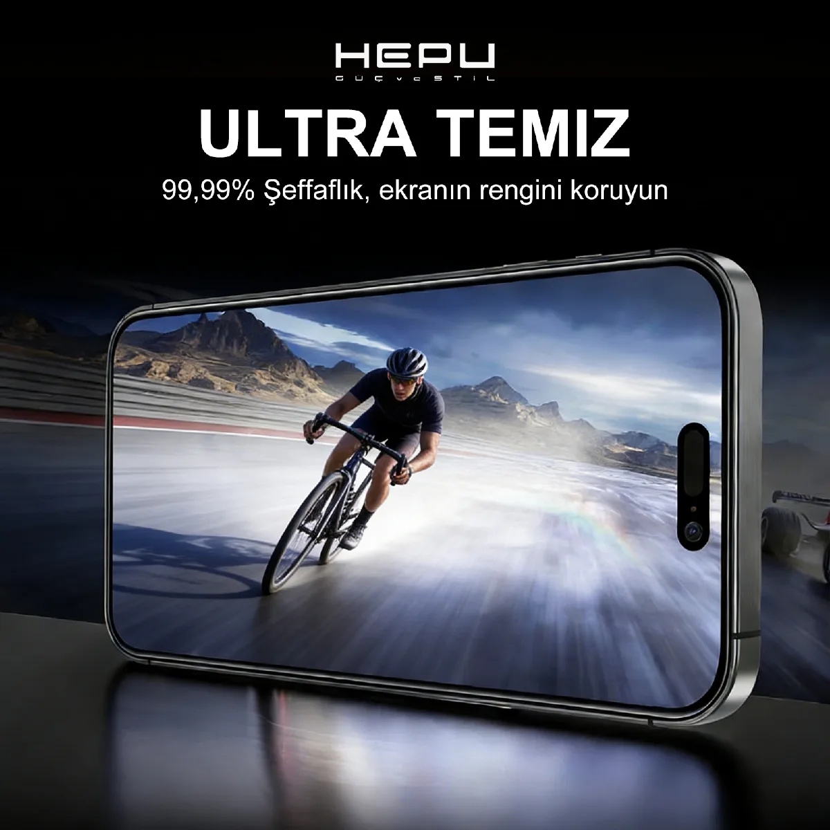 HEPU ARMOR Series Privacy Cam Ekran Koruyucu – iPhone 14 Pro Uyumlu - Görsel 6