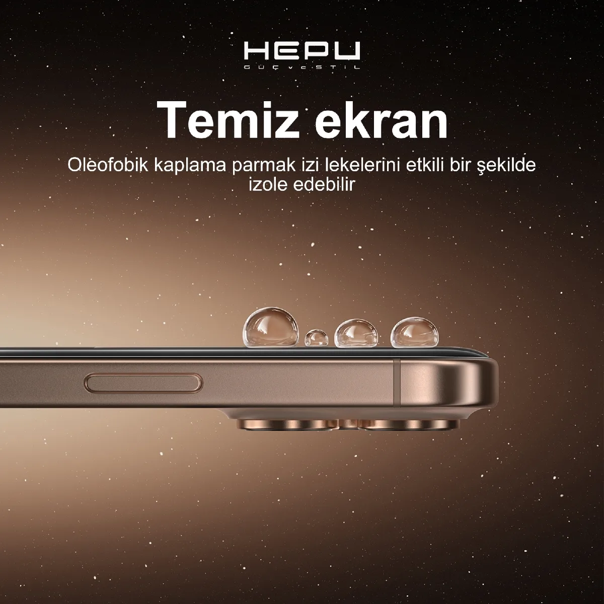 HEPU ARMOR Series Privacy Cam Ekran Koruyucu – iPhone 15 Pro Max Uyumlu - Görsel 4