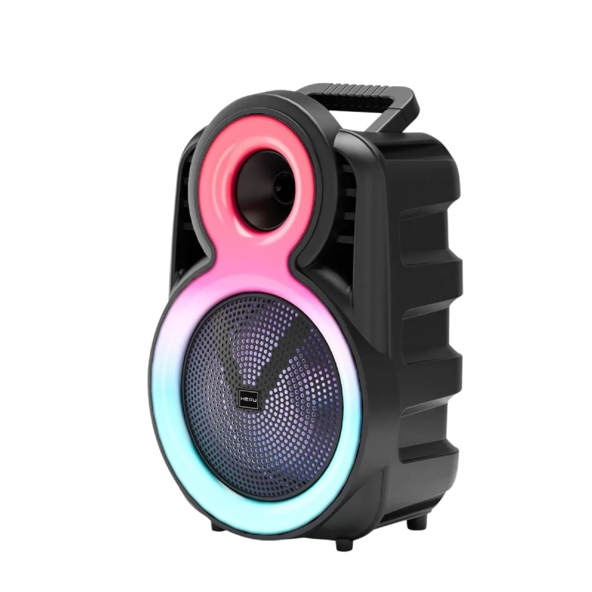 HEPU HP-115 Partybox Bluetooth Hoparlör – 8” Hoparlör, 20W Güç, RGB Işık, TWS Destekli - Görsel 2
