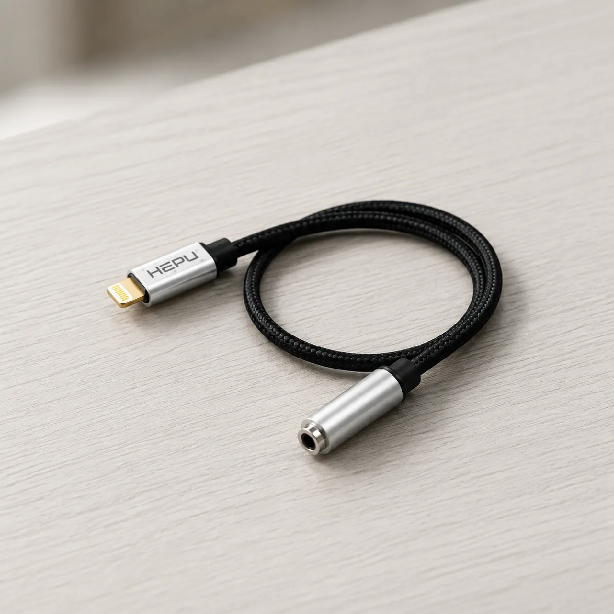 HEPU HP-19 iOS AUX Dönüştürücü – Lightning Girişli iPhone & iPad için Ses Adaptörü (30 cm) - Görsel 8