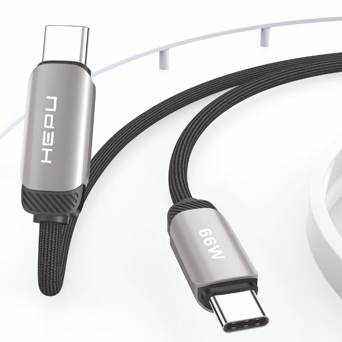 HEPU HP-501 Type-C to Type-C Kablo – 66W Turbo Hızlı Şarj, 1 Metre - Görsel 2