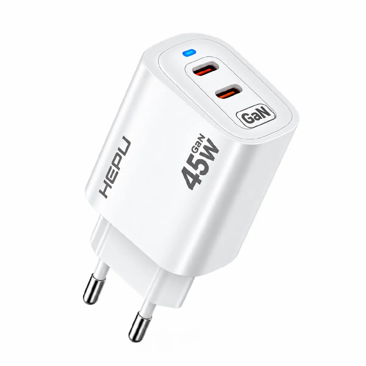 HEPU HP-AC06 45W GaN PD Şarj Adaptörü – Hızlı Şarj - Görsel 2
