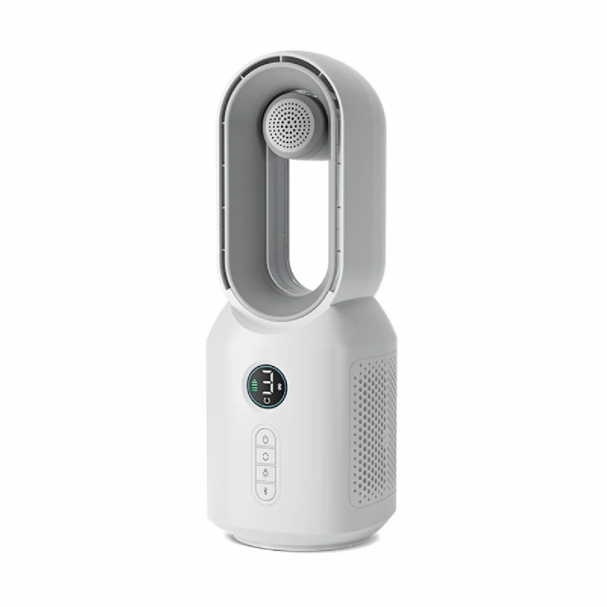 HEPU HP-F29 Sessiz Pervanesiz 360° Döner USB Şarjlı Masaüstü Fan – Bluetooth Hoparlörlü, Gece Lambalı, 3'ü 1 Arada Akıllı Tasarım - Görsel 5