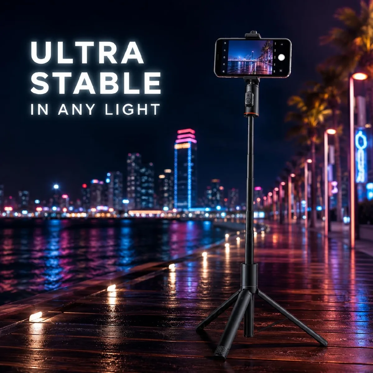 HEPU SF-13 Bluetooth Kumandalı Uzatılabilir Selfie Stick Tripod – 1.84 m Uzunluk, Stabil Tripod, Taşınabilir Tasarım - Görsel 4