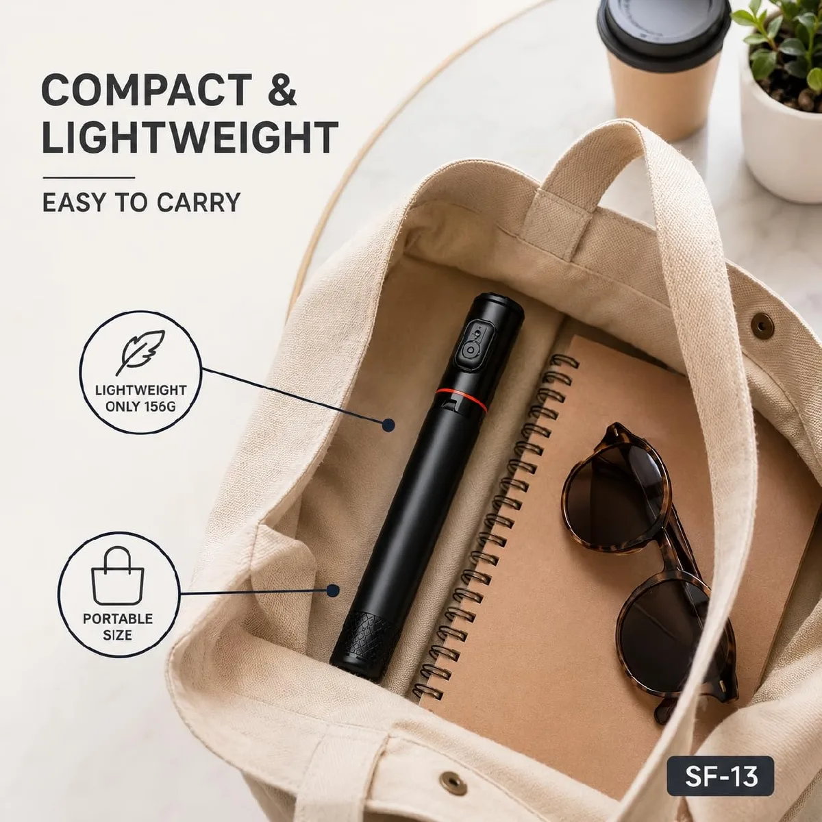 HEPU SF-13 Bluetooth Kumandalı Uzatılabilir Selfie Stick Tripod – 1.84 m Uzunluk, Stabil Tripod, Taşınabilir Tasarım - Görsel 6