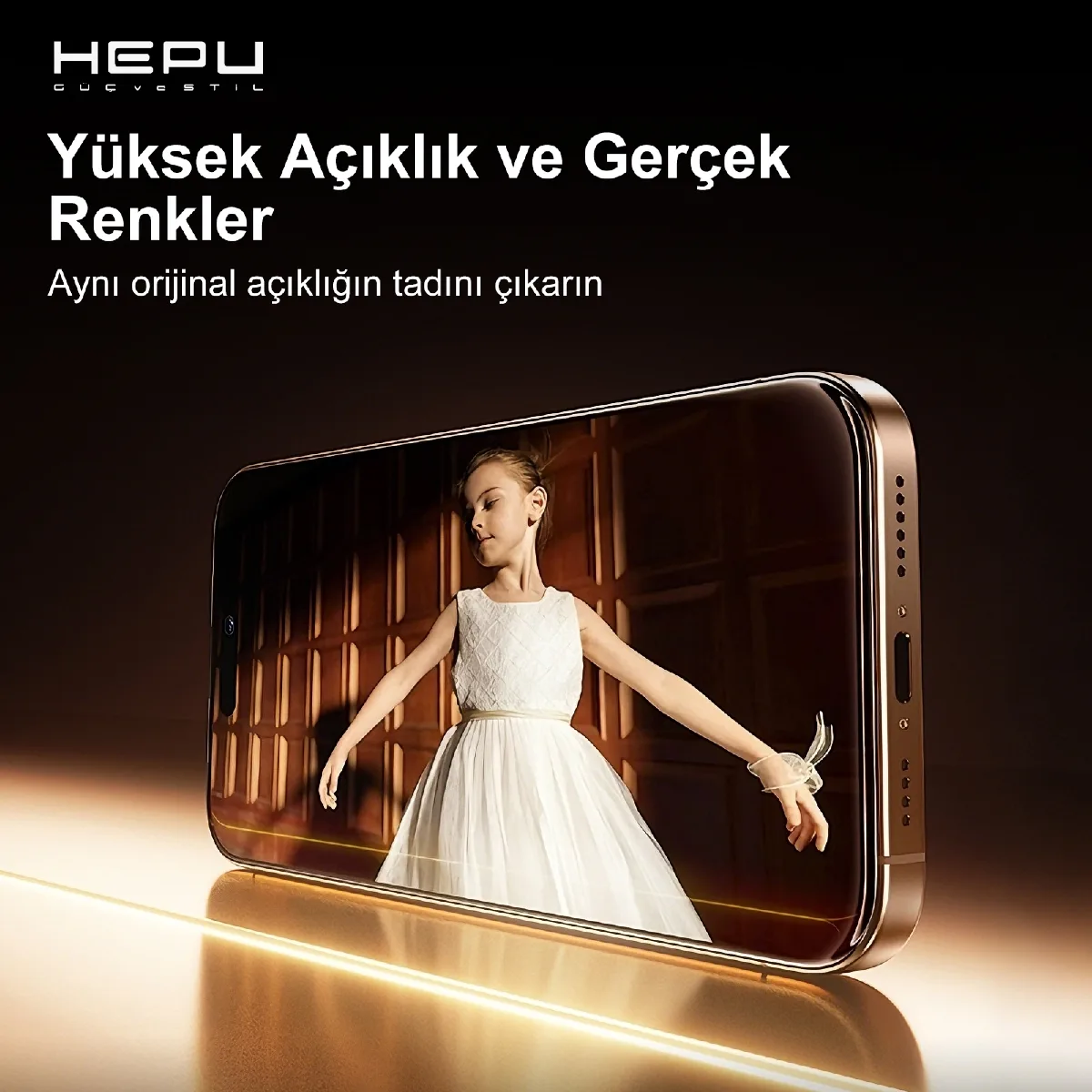 HEPU TITAN HD Clear Cam Ekran Koruyucu – iPhone 13 / 13 Pro / 14 / 16e Uyumlu - Görsel 4
