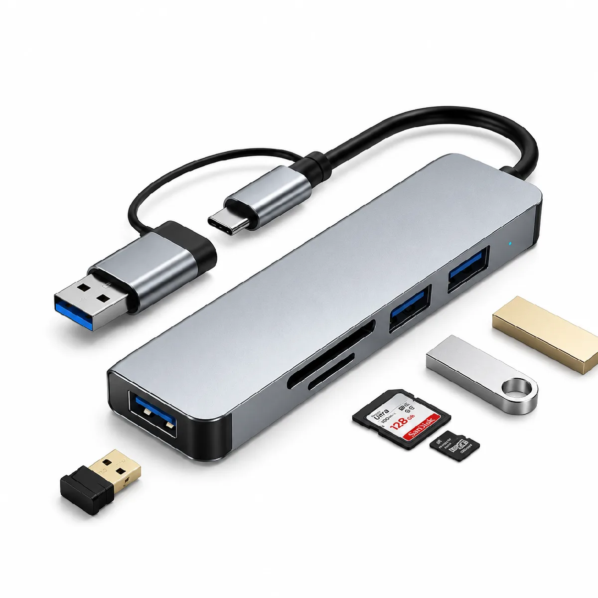 HEPU USB HUB HP B07 1 to 5 - Görsel 6